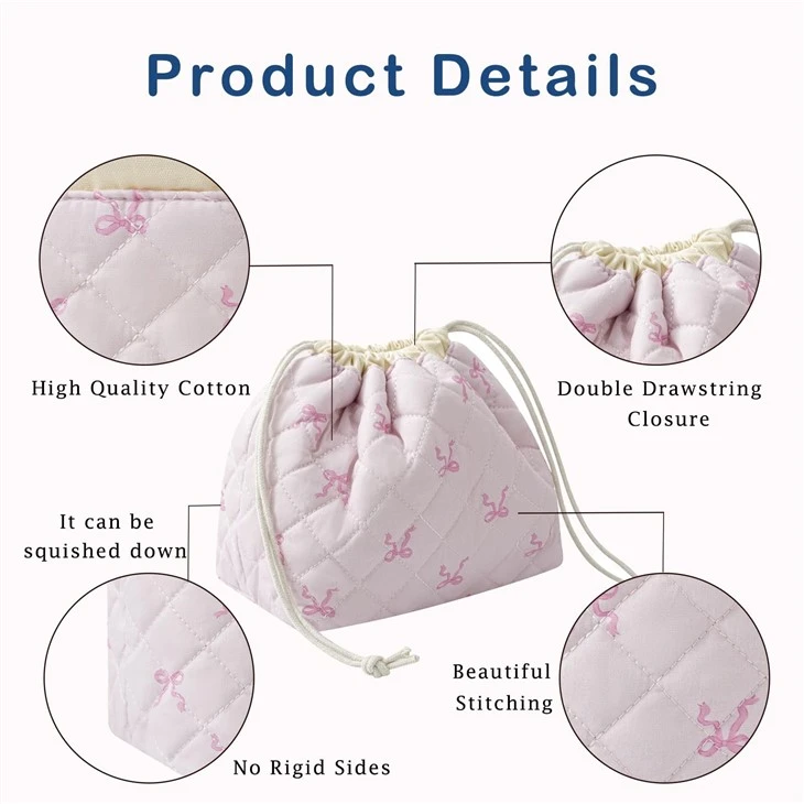 Cotton Fabric Quilted Makeup Bag best